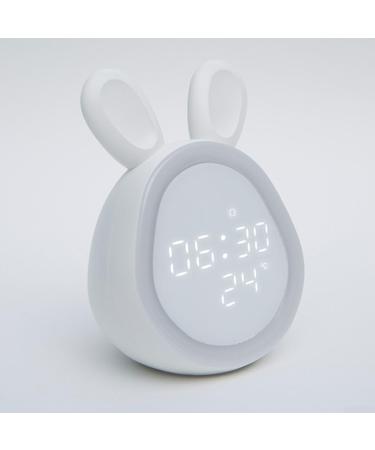 Heibteny Kinder Lichtwecker Cute Rabbit Alarm Clock for Kids with Night Light | Best Children's Alarm Clock for Girls (White) - Buy Online on GoSupps.com