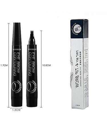 All'nBox Waterproof Microblading Eyebrow Tattoo Pen - 3PCS Set | Micro-Fork Tip Applicator for Natural Looking Brows | Long Lasting Brown Pencil - Buy Online on GoSupps.com