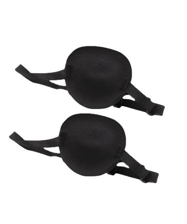 UUYYEO 3 Pcs Black Eye Patches Single Eye Mask Adjustable 3D Eye Patch Eye Mask with Buckle for Adults