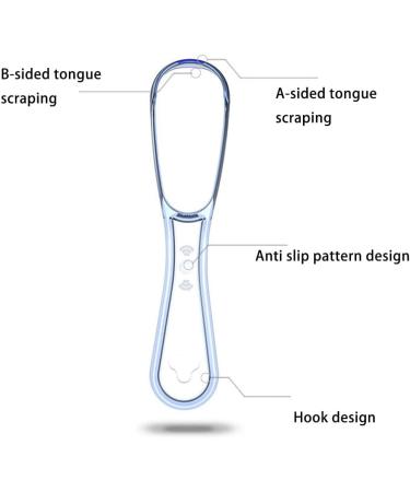 Auklopvzz Tongue Cleaner for Adults - Double-Sided Reusable Hygiene Brush for Fresh Breath - Unisex Plastic Scraper Tool in Light Green - Buy Online on GoSupps.com