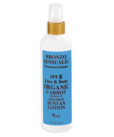 Bronzo Sensuale SPF 8 Deep Golden Tanning Organic Carrot Lotion 8.5 oz - Sunscreen - Buy Online on GoSupps.com