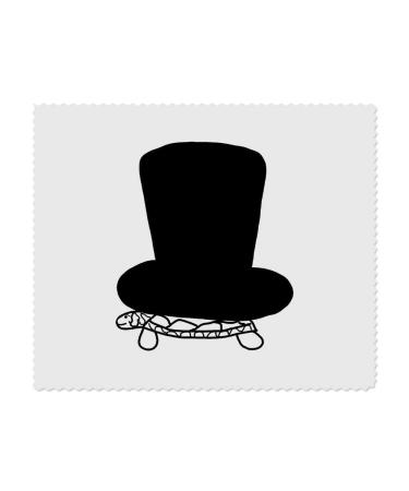 Azeeda LC00022146 Microfiber Glasses Cleaning Cloths - Turtle with Top Hat - Pack of 2
