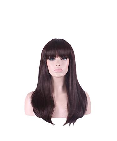 Brown natural high temperature wire hair lady wig care wig Qi Liu kit bracket wig