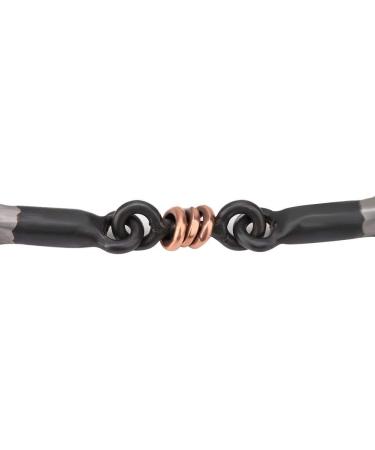 Black Horse Snaffle Stainless Low Leverage Copper Roller Loose Mouth Bit - Buy Online on GoSupps.com