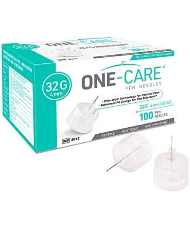 MediVena ONE-CARE Pen Needles 32G x 4mm (5/32'') 100/bx - Ultra-Thin for Comfortable Insulin Injection - Buy Online on GoSupps.com