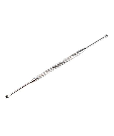 Ear wax removal tool double end stainless steel spiral ear pick spoon ear wax removal ear spoon cleaning tool silver shortcut