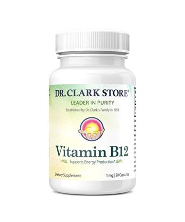 Dr. Clark Vitamin B12 Supplement 1mg 50 Gelatin Capsules