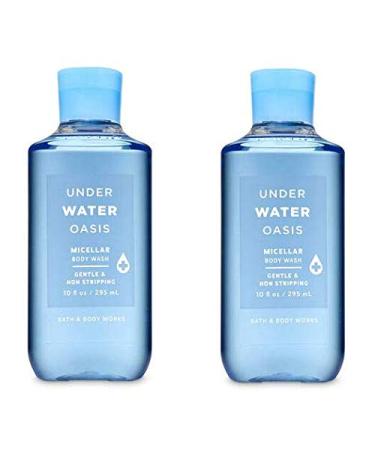 Bath and Body Works Underwater Oasis Micellar Body Wash Gel 10 Ounce Full Size Set of 2