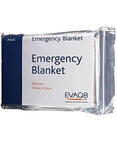 EVAQ8 Grab Bag with 50 Emergency Foil Blankets for First Aid Emergencies and Evacuations - Buy Online on GoSupps.com