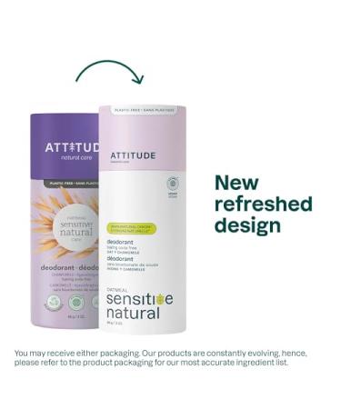 Buy Attitude Deodorant for Women - Aluminum Free Baking Soda Free Sensitive Skin Formula with Oatmeal & Chamomile - Effective All Day Protection - Buy Online on GoSupps.com