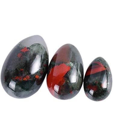 FANGO Yoni Egg - Natural Bloodstone Massage Egg with Wooden Base for Pelvic Floor Exercises - Buy Online on GoSupps.com