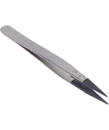 Point Tip Tweezers Anti Static Tweezers Black High Hardness Precise Carbon Fiber Plastic Tweezers for Electronics Jewelry Making Laboratory Work Repair - Buy Online on GoSupps.com