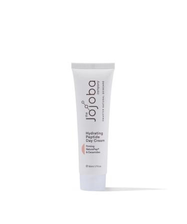 The Jojoba Company - 50ml Hydrating Peptide Day Cream - Natural Moisturiser for Dry Skin - with Firming NaturePep and Ceramides - Clinically Proven Results