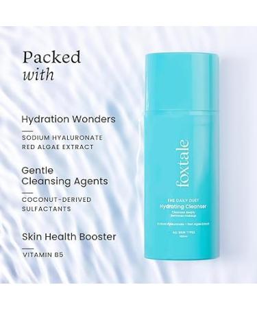 Daily Duet Gentle Hydrating Face Wash | Hyaluronic Acid Cleanser for All Skin Types | Makeup Remover | Pore Cleansing & Dirt Control | 100ml - Buy Online on GoSupps.com