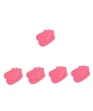 minkissy 5 Pairs Foot Mask Foot Wax Bath Paraffin Foot Cover Hand Mask Bachelor Party Decorations Paraffin Glove Paraffin Wax Exfoliating Mask Tampon Holder for Purse Care Gloves Red
