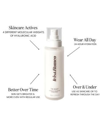 IRIS&ROMEO The Reset - Luminous Hyaluronic Serum Spray | Hydrating Skincare for All Skin Types | International Shipping Available - Buy Online on GoSupps.com