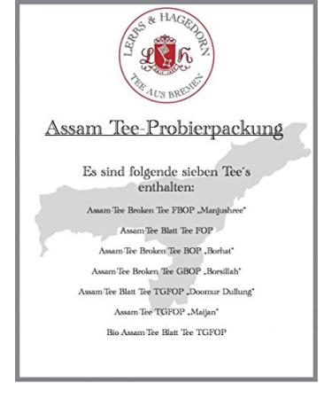 Lerbs & Hagedorn Assam Pack of 2 tea tasting bags (7 varieties)