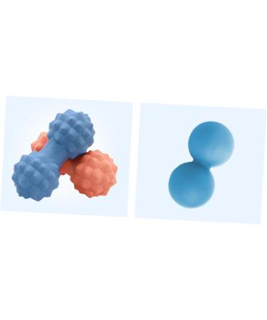 Healvian 3-St Massage Device Set - Trigger Manual Massage Tools Yoga Ball Muscle Relaxation Silicone Lacrosse Balls & Peanut Fitness Rollers - Full Body Relief (15x6cm 3pcs Blue) - Buy Online on GoSupps.com