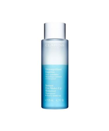 Clarins Instant Eye Make-Up Remover | Bi-Phase Remover For Heavy and Waterproof Eye Make-Up | Soothing and Moisturizing | Non-Irritating | Allergy Tested | Ophthalmologist Tested | 4.2 Ounces