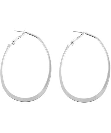 Feylie Minimalist Round Creole Earrings | Fashionable Punk Ear Studs & Statement Jewelry Gift - Buy Online on GoSupps.com