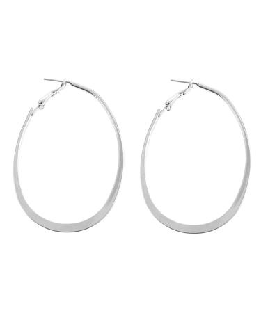 Feylie earrings minimalist round creoles fashionable piercing earrings punk ear studs simple charm earrings statement jewelry gift