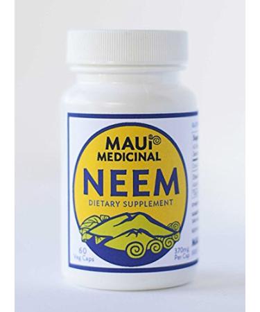 Maui Medicinal Herbs NEEM Leaf 90 Veggie Capsules - 450mg per Capsule *Certified Organically Grown*