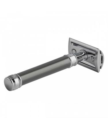Edwin Jagger Double Edged Safety Razor - Long Handle 93mm (3.7") - Gray | Premium International Shipping - Buy Online on GoSupps.com