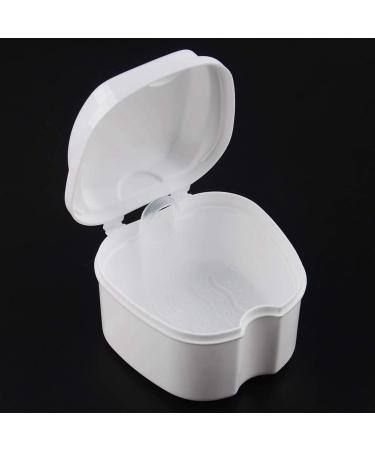 Minidahl 2x White Prostheses Case Travel Bath Box for False Teeth with Sieve & Storage Basket - Buy Online on GoSupps.com