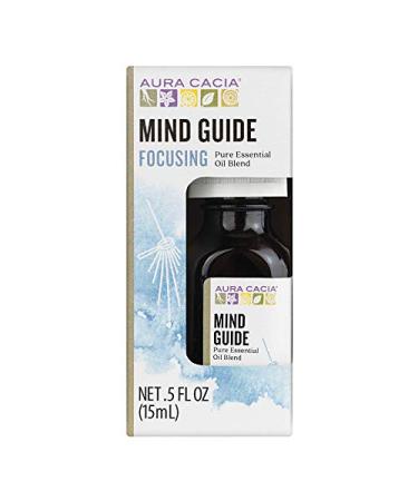 Aura Cacia Mind Guide Essential Oil Blend | GC/MS Tested for Purity | 15ml (0.5 fl. oz.) in Box