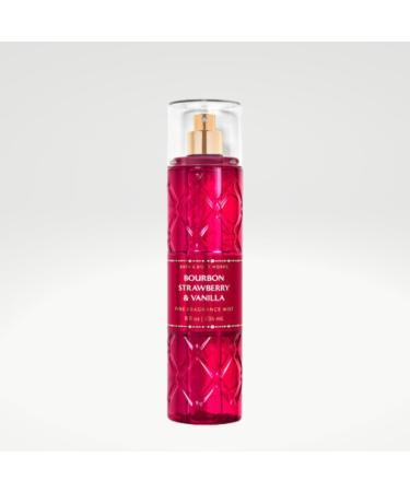 Bath & Body Bourbon Strawberry & Vanilla Fine Fragrance Mist Body Spray 8 fl oz / 236 mL (Packaging May Vary)