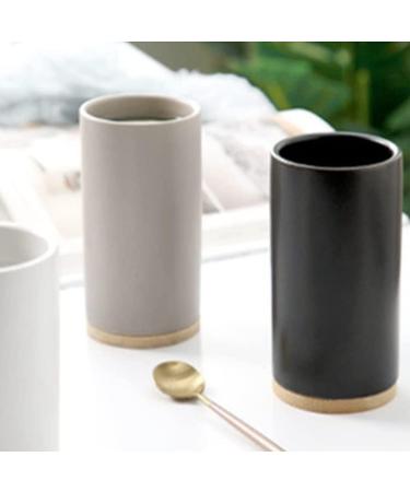 Ganekihedy 400ml Ceramic Toothbrush Mug - Stylish Bathroom Cup for Toothbrushes & Toothpaste | Matt Finish - Buy Online on GoSupps.com