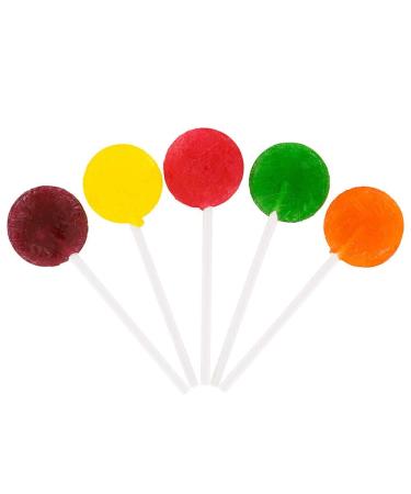 SWEETSOME Assorted Fruit Flavor Lollipops - 5 Fruity Flavors Hard Candy - Individually Wrapped - 2 Pound Bulk Candy Pack - Buy Online on GoSupps.com
