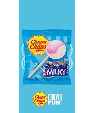 Chupa Chups Bag of 16 Milky Candy Lollipops Pack of 8 - Buy Online on GoSupps.com