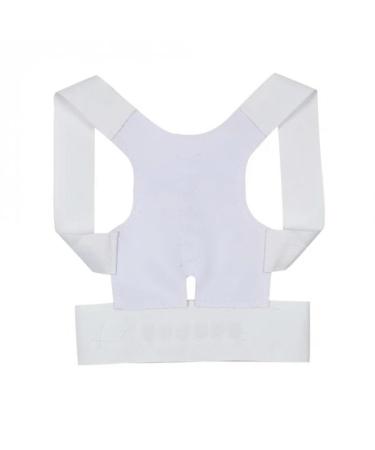 Posture Corrector Back Support Posture Correction Brace Belt Magnet Corrective Therapy Shoulder Straighter Men Women White XXL 95-100cm