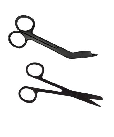 Nursing Scissors Set for Nurses Stealth Black with Engraving