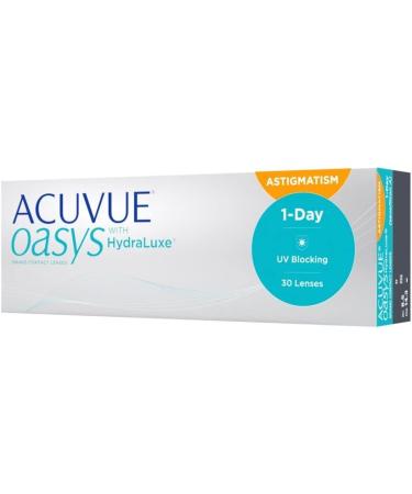 Acuvue Oasys 1-Day Astigmatism Contacts - UV Protection 30 Lenses 4.75 DPT Cyl -0.75 BC 8.5 | Comfortable Daily Wear - Buy Online on GoSupps.com