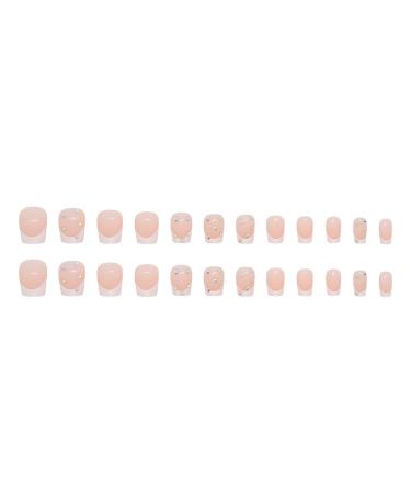 Buy Press on Nails Extra Short Square - White French Tip Fake Nails with Rhinestones | 24 Pcs Acrylic Glue on Nails for Women & Girls - Buy Online on GoSupps.com