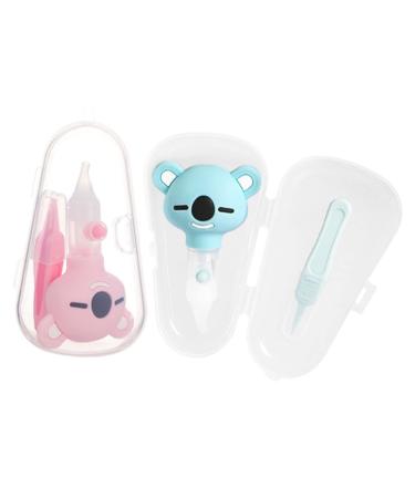 TOYANDONA 2pcs Silicone Suction Bowl Nasal Mucus Aspirator Infant Nose Aspirator Nasal Aspirator for Baby Newborn Nose Sucker Newborn Nose Aspirator Detergent Koala Anti-Reflux Silica Gel