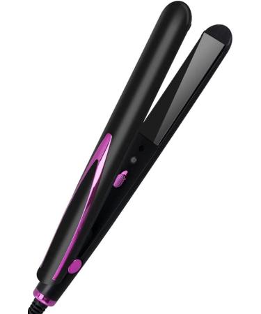 2-in-1 Hair Straightener and Curler Ceramic Flat Iron Professional Multi-Styler for All Hairstyles, Universal 110V/220V Dual Voltage 15s Fast Heating Constant Temperature Home Travel Purple Black