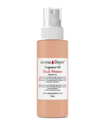 Aroma Depot Black Women 2oz Spray Fragrance Oil I Perfume I Skin Oil I Scented Oil. Bath Bombs Body Butters Creams and lotions. Few Drops in The Diffuser Burners or Warmers.