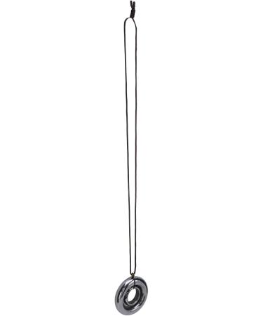 Verdant Touch Terahertz Pendant with Double Loop Charm | Natural Energy Stone Necklace 60x180 cm - Buy Online on GoSupps.com