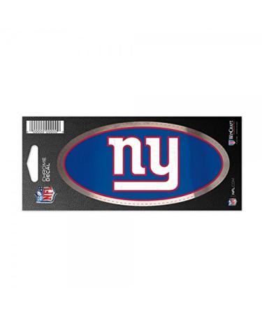 New York Giants Official NFL Sticker Chrome in 7.6 x 17.7 cm