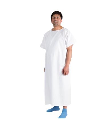 Hospital Patient Surgical Gown One Size Unisex Fit Back Opening - As Used by the NHS