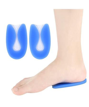 Grips Heel Cushion Pads Silicone Heel Protectors Shock Absorption Foot Orthotic Inserts Adult Soft Sports for Plantar Fasciitis and(Small)