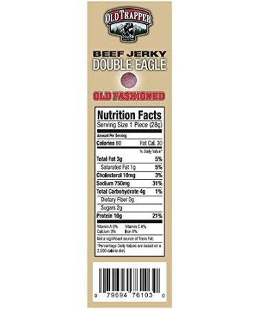 Old Trapper Double Eagle Beef Jerky - Traditional Wood Smoked, 80 Pieces Jar - Buy Online on GoSupps.com
