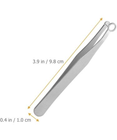 Minkissy Universal Nose Hair Cutter & Eyebrow Tweezers - Stainless Steel Round Head Leather Cover - Perfect Trimmer for Men & Women - Black - Buy Online on GoSupps.com