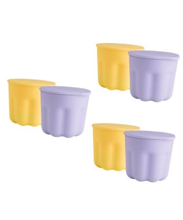 minkissy 6 Sets Pp Washing Bowl Makeup Cleaner Mat Cleaning Bowl Brush Cleaning Pad Puff Cleaning Scrubber Makeup Cleaning Mat Tool Beauty Kit Makeup Brush Cleaning Kit Silica Gel