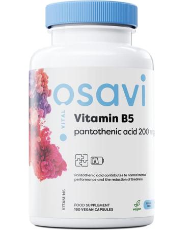 Osavi Vitamin B5 Pantothenic Acid 200mg - 180 vegan caps