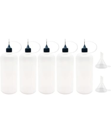 MYYZMY 12 Pcs Needle Tip Bottle Set - 120ml Precision Applicator Bottles with 2 Mini Funnels & Black Lid - Buy Online on GoSupps.com