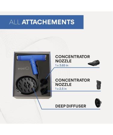EasiQ IQ Perfetto Hair Dryer | Lightweight Quiet Ionic Oxy Active Tech | 1300W Professional | Blue | International Shipping - Buy Online on GoSupps.com